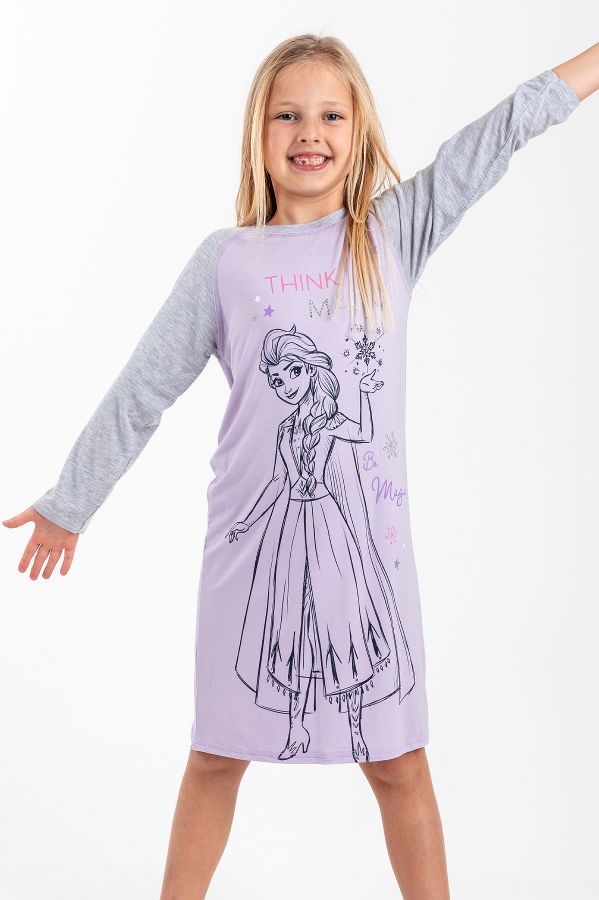 Girls Lilac Frozen Night Dress