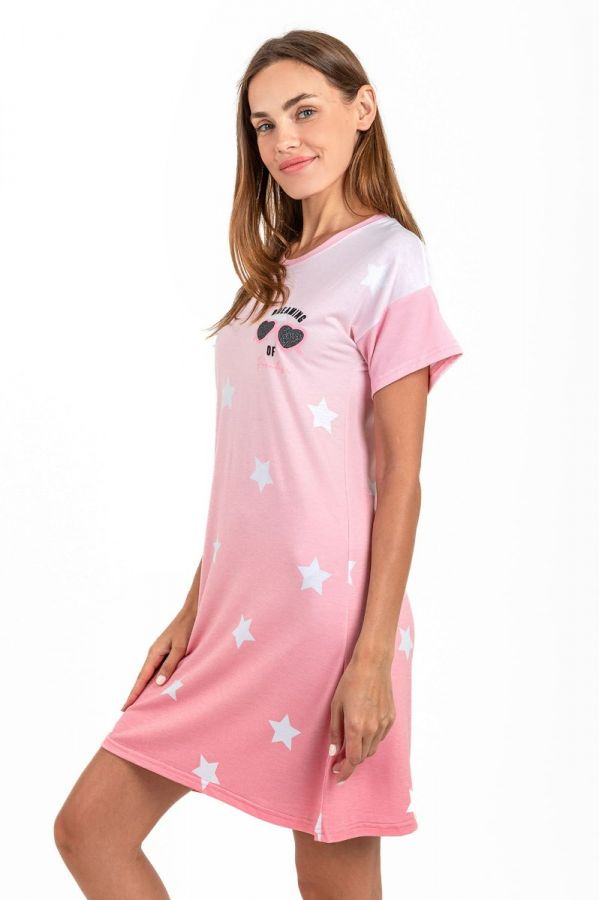 Ladies Peach Ombre Star Nightdress