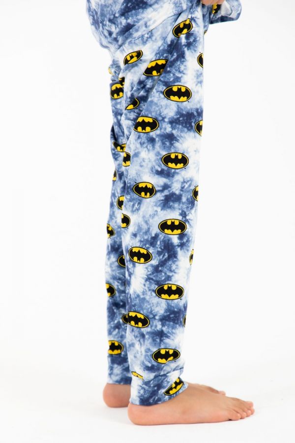 Boys Blue Tie Dye Batman PJ
