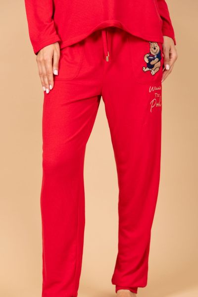 Ladies Red Pooh with Check Mix & Match Pant