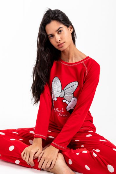Ladies Red Minnie Bow Mix & Match Top