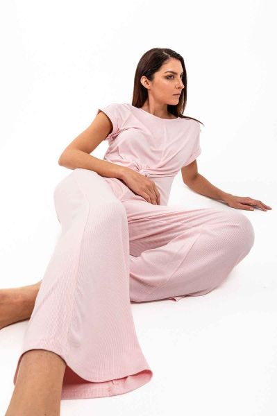Lounge pants in light pink for women