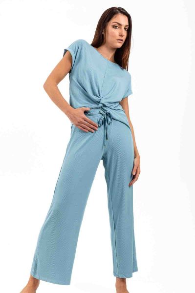 Stylish Light Blue Lounge Pants for Women