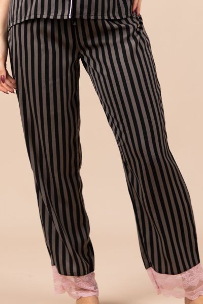 Ladies Black Stripe Pant