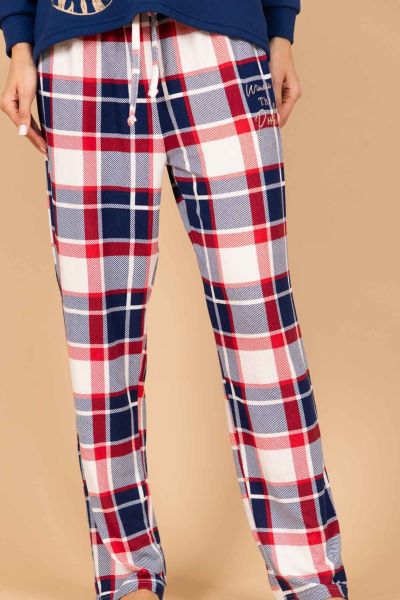 Ladies Red Check Pooh Mix & Match Pant