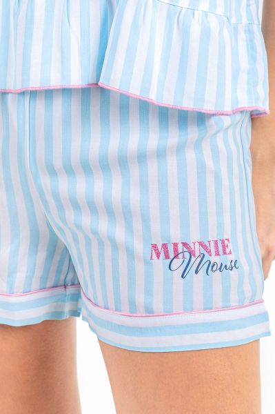Ladies Blue & White Stripe Minnie Short