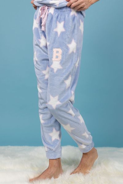 Ladies Pale Blue Star Bugs Hooded Mix & Match Pant